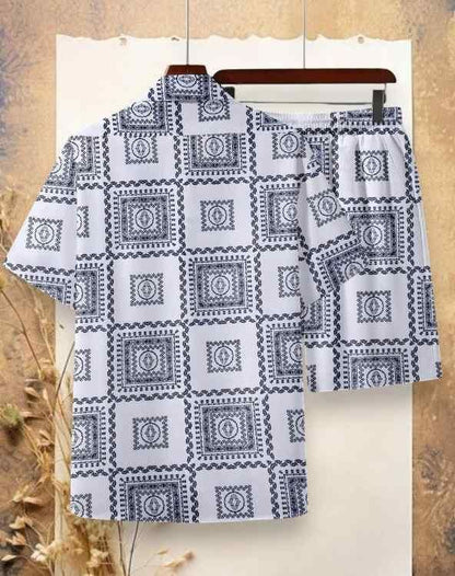 Men's Casual Summer Shirt Set 3D Print Two-piece Co-ord Set